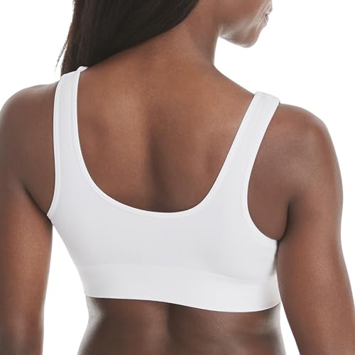 Hanes Women's Cozy Wireless Bra, Full-Coverage Pullover Bra, Seamless T-Shirt Bra - color: White, size: XX-Large