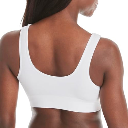 Hanes Women's Cozy Wireless Bra, Full-Coverage Pullover Bra, Seamless T-Shirt Bra - color: White, size: XX-Large
