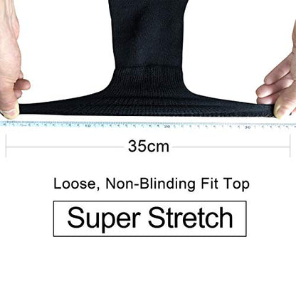 Busy Socks 4 Pack Crew Thin Non Binding Top Diabetic Socks for Men Women - color: 4 Pairs Black, size: Large