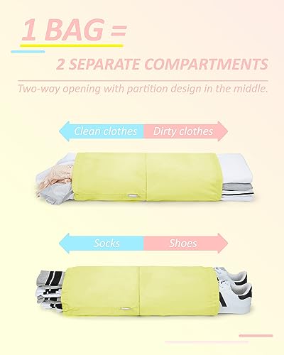 BAGSMART Compression Packing Cubes for Travel Essentials - color: Sunray Yellow, size: Set of 6