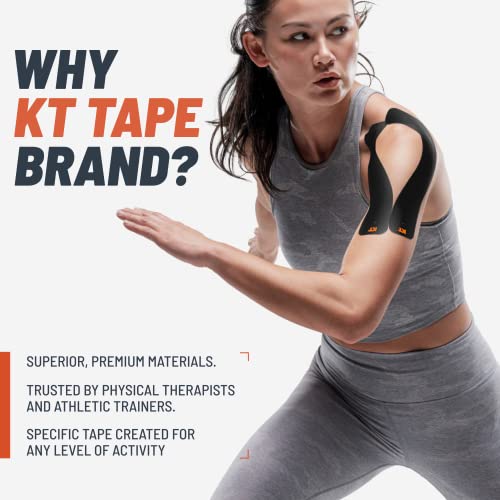 KT Tape, Original Cotton, Elastic Kinesiology Athletic Tape, 16’ Uncut Roll - color: Pink
