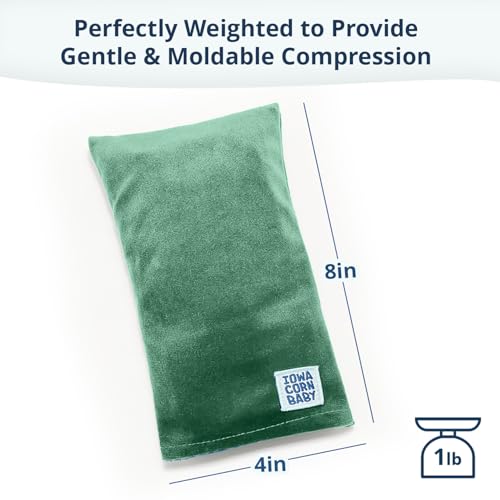 Mini Microwave Heating Pad and Cold Pack, Cold Hands, Neck and Wrists 4x8in - color: Jade Green