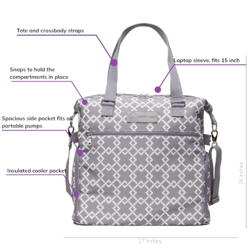 Sarah Wells Lizzy Breast Pump Tote (Gray) - color: Gray
