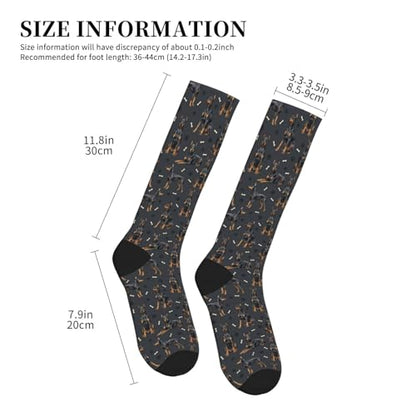 Cute Dog Compression Socks Women Men, Dog Lover Gift - color: Doberman