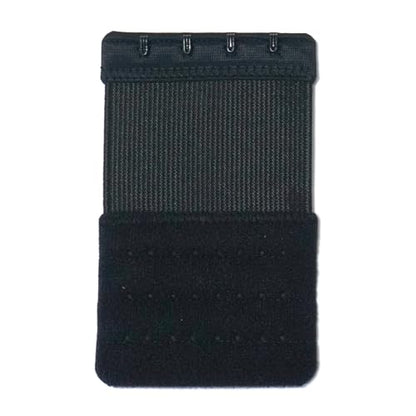 Bra Extenders 4 Hook Elastic Stretchy Bra Extensions Strap Comfortable 3pcs-Pack - color: Black, 4 Hook 1/2 Inch Spacing