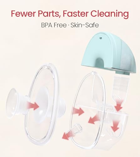 NCVI Wearable Breast Pump, Discreet & Wireless for Mom Working or Outsides - color: Upgrade-green.