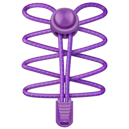 UpUGo Elastic Shoe Laces, No Tie Shoe Laces for All Ages, One Size Fit All - color: Plain Dark Purple, size: 1 pair