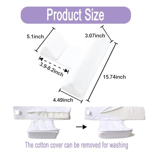 Baby Side Sleeper Wedge Removable Washable Breathable and Adjustable Pillow - color: White