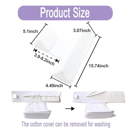 Baby Side Sleeper Wedge Removable Washable Breathable and Adjustable Pillow - color: White
