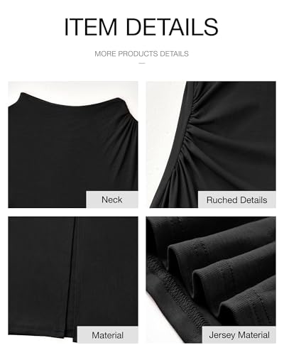 BTFBM Maxi Long Sleeve Dresses for Women Wedding Guest - color: Black, size: Medium
