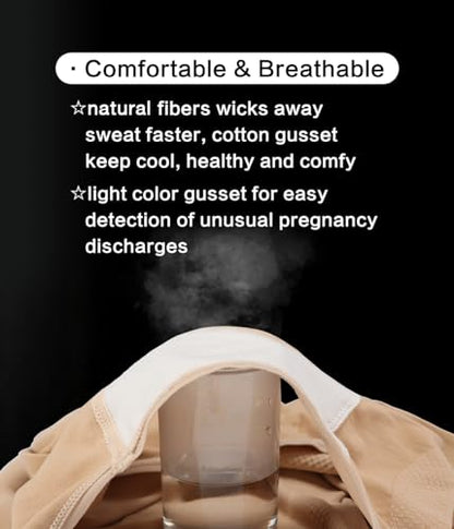 Maternity Underwear Over Bump, Seamless Maternity Support Panties, Plus Size, Multi Pack - color: 2 Pack. Nude + Black, size: Large