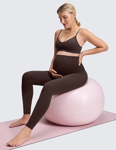 CRZ YOGA Maternity Leggings 28 - color: Hot Fudge Brown, size: Small