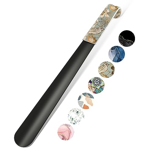 16.5 Inch Long Handle Shoe Horn for Seniors Men Women Kids, Metal Shoe Horns for Boots - color: Classical Bird