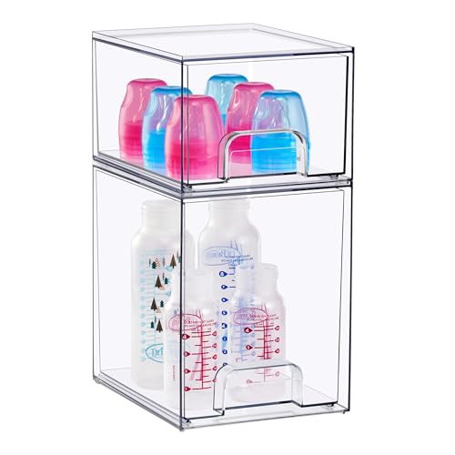 Sorbus Baby Bottle Organizer, Stackable Design (1 Small + 1 Tall) - size: 1 Small + 1 Tall