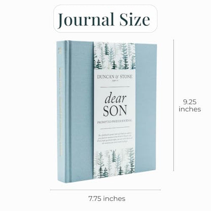 Duncan & Stone Dear Son Boy Mom Baby Memory Book Journal, Cream, 230pg - color: Cream