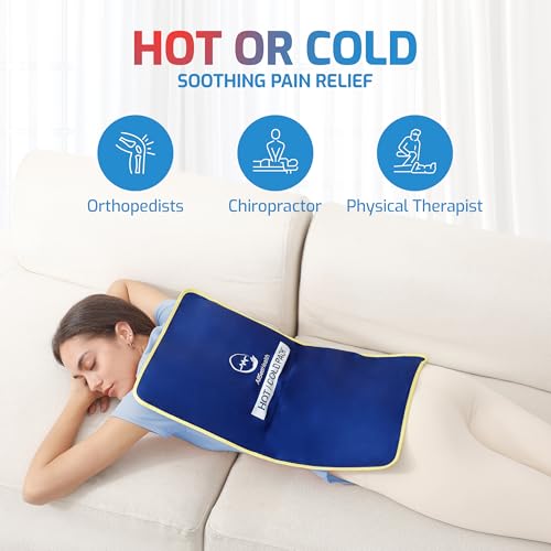 Extra Large Reusable Ice Pack for Injuries, Gel Ice Pack for Back Pain - style: Extra Large (23"×15")