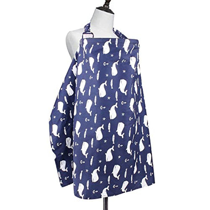 2Pack Nursing Cover for Breastfeeding Grey and Blue
