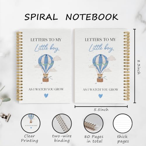 YLZlhb Hot Air Balloon Bear Spiral Notebook Journal 5.5x8.3 Inches