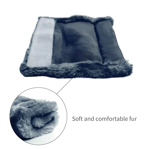 MOONET Universal Soft Faux Sheepskin Seatbelt Covers, 2 Pack (Dark Blue Grey) - color: Dark Blue Grey