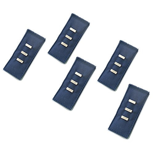 Adjustable Pant Waistband Extension - Instant Comfort, Pants Fit Again (Hook 5-Pack, Blue) - color: Navy Blue, size: Hook
