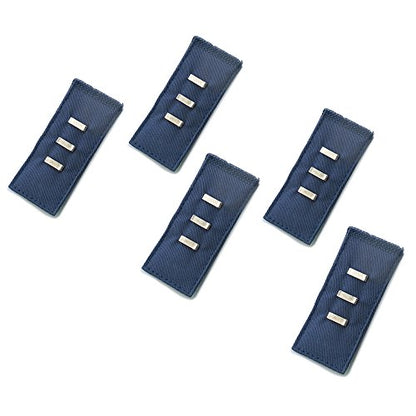 Adjustable Pant Waistband Extension - Instant Comfort, Pants Fit Again (Hook 5-Pack, Blue) - color: Navy Blue, size: Hook