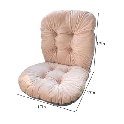 Office Chair Cushion Desk Seat Pad with Back Support for Dorm Chairs - color: White