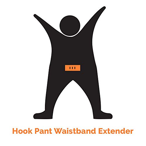 Adjustable Pant Waistband Extension - Instant Comfort, Pants Fit Again (Hook 5-Pack, Brown) - color: Brown, size: Hook