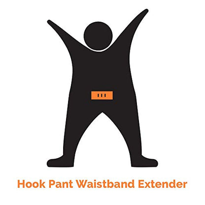 Adjustable Pant Waistband Extension - Instant Comfort, Pants Fit Again (Hook 5-Pack, Brown) - color: Brown, size: Hook