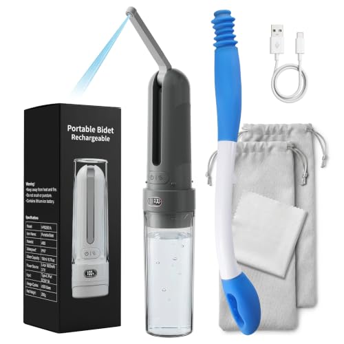 Electric Portable Bidet Toilet Aids Wiper Tool Set, Gray - color: Gray