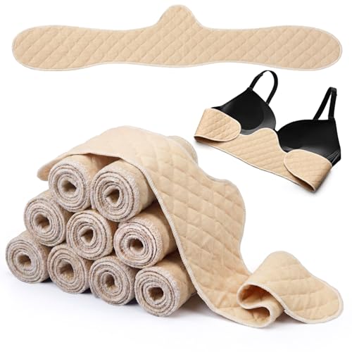 Boyiee 9 Pcs Bra Liners for Sweat - color: Beige, size: Large