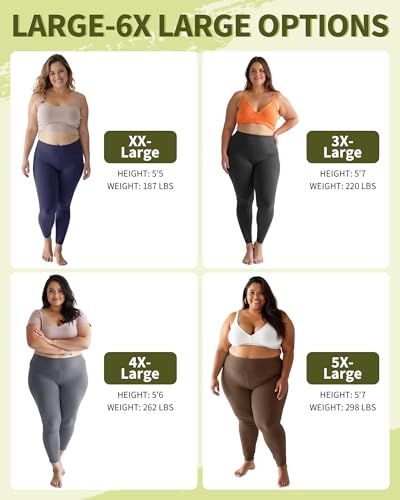 Plus Size Leggings for Women - High Waisted Black Tummy Control Super Soft - color: A-2#white, size: XX-Large
