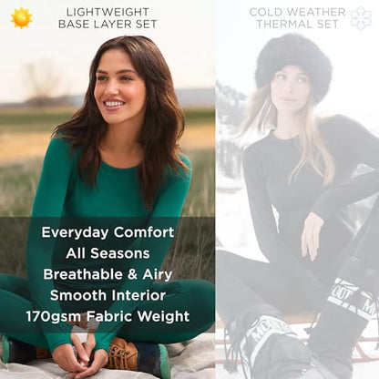 Cuddl Duds Lightweight 2 Piece Active Base Layer Matching Sets for Women - color: Black, size: 3X-Large