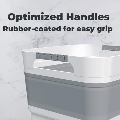 GIMWA 2.6 Gal Collapsible Baby Bottle Wash Basin with Drain Plug - color: Gray