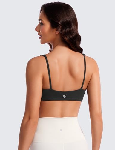CRZ YOGA Butterluxe Square Neck Sports Bras - color: Black, size: X-Large