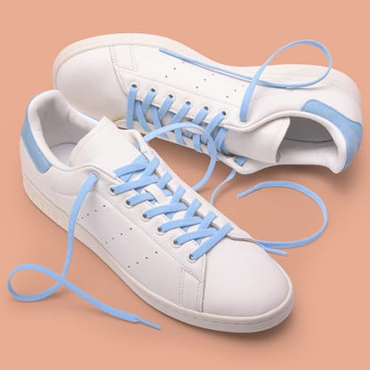 Miscly Flat Elastic Shoelaces - color: Light Blue, size: 36″ (91 CM)