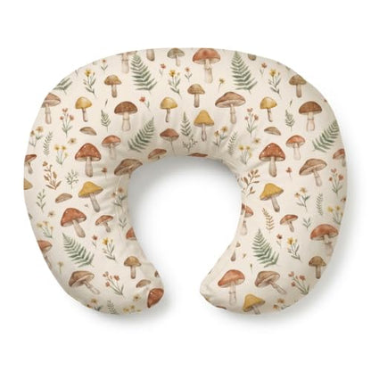 Nursing Pillow and Body Positioner for Breast Feeding and Bottle Feeding, Ultra Soft Breastfeeding Pillows with Removable Pillow Cover (Mushroom Grove) - color: Mushroom Grove