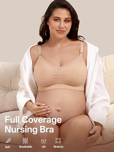 Angelhood Women Nursing Bras for Breastfeeding 5 Pack, Maternity Sleep Bra - color: 5 Pack Multicoloured a, size: Small