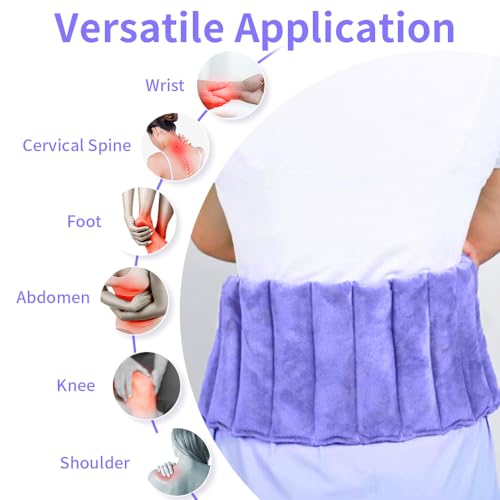 UNI-GO Silica Beads Microwave Heating Pad, Violet, 7"x21" - color: Violet-7"x21"