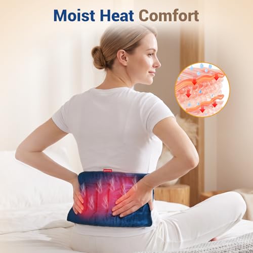 Comfytemp Small Microwavable Moist Heating Pad for Back and Neck, 8" x 16" - size: 8"x16"