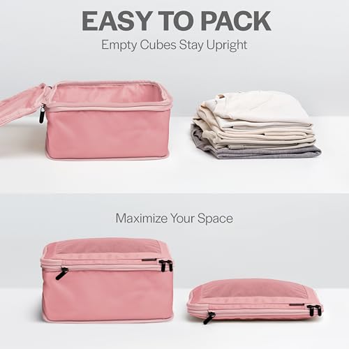 Aerotrunk Compression Packing Cubes for Travel, 4-Pack, Pink - color: Rose, size: 4-Pack