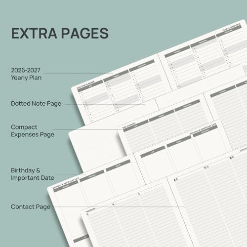 POPRUN Planner 2026-2027, Large-8.5" x 10.5", Academic Weekly Planner - color: Brown, size: Large-8.5" x 10.5", style: Academic Year 2026-2027