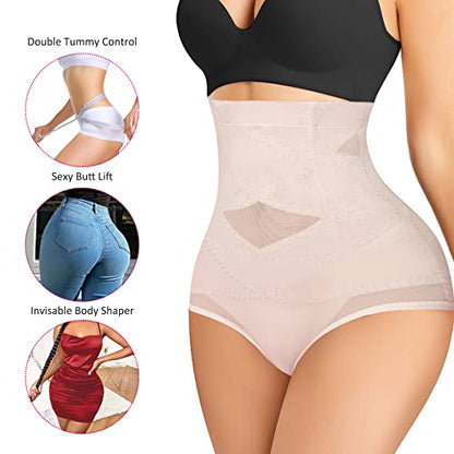 Nebility Womens' Tummy Control High Waist Trainer Body Shaper - color: Beige, size: 3X-Large