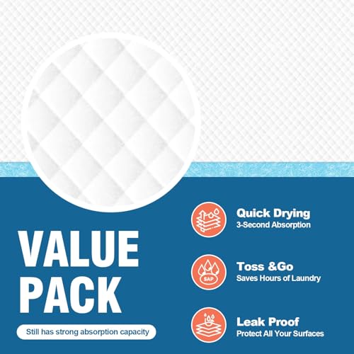 MILDPLUS 50 Count Disposable Bed Pads 30''X36'', Super Absorbent Underpad - size: 30"×36" (50 Count)