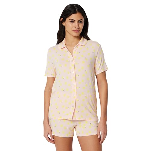 Amazon Essentials x Sofia Grainge Mommy and Me Short Sleeve Pajama Set - color: Light Pink Lemon, size: XX-Large