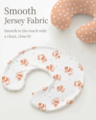 Nursing Pillow Covers 2 Pack, Stretchy Breastfeeding Pillow Covers for Baby - color: Nemo Dots