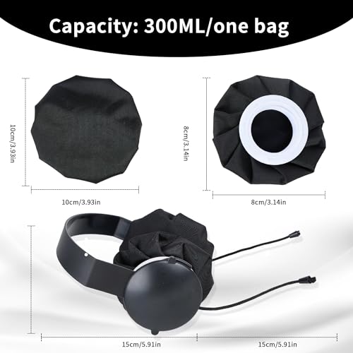 Reusable Ice Pack for Injuries Neck Cooler Ice Bags Hot Water Bag for Pain - color: Black