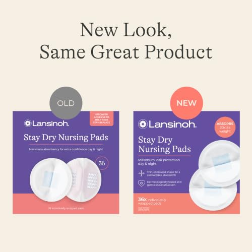 Lansinoh Stay Dry Disposable Nursing Pads, 36 Count - size: 36 Count