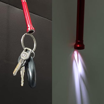 Magnetic Claw Grabber Pickup Tool with LED Light, 24.4in Retractable Reacher Grabber Tool, 2lb Pull Strength Magnetic Flexible Pick Up Tool for Sink Drain, Garbage Litter & Small Metal Items