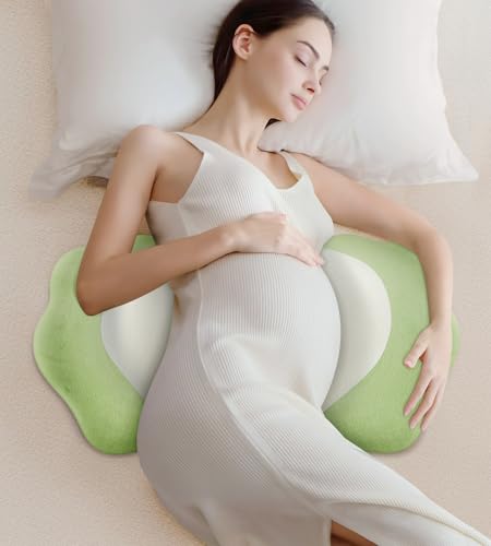 DONAMA Memory Foam Pregnancy Pillow Maternity Wedge Pillow for Side Sleeper - color: Dark Green