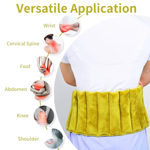 UNI-GO Silica Beads Microwave Heating Pad, Olive Green, 7"x21" - color: Olive Green-7"x21"